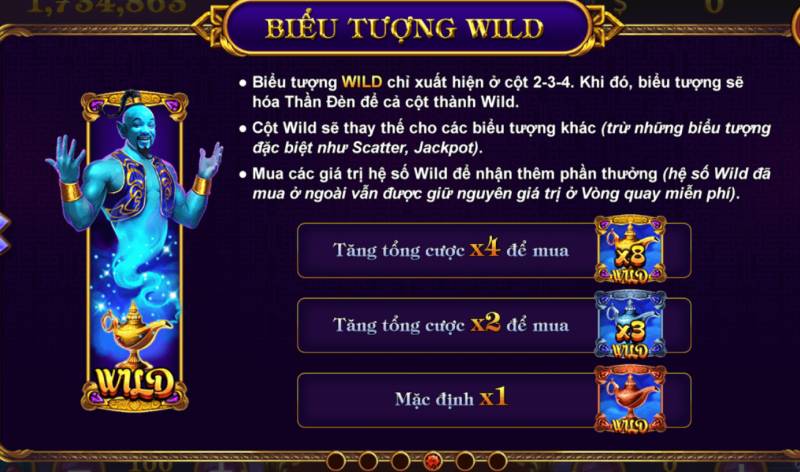 Aladdin Slots 789club – Hành Trình Săn Kho Báu Tiền Tỷ 5 Bieu tuong dac biet – Wild Scatter aladdins