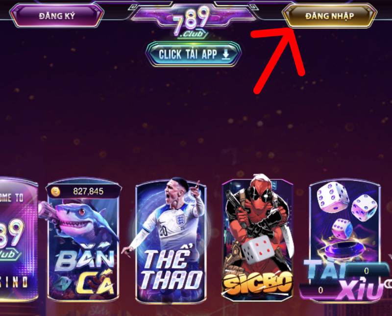 Bước 1: Đi đến trang web chính thức của 789Club.